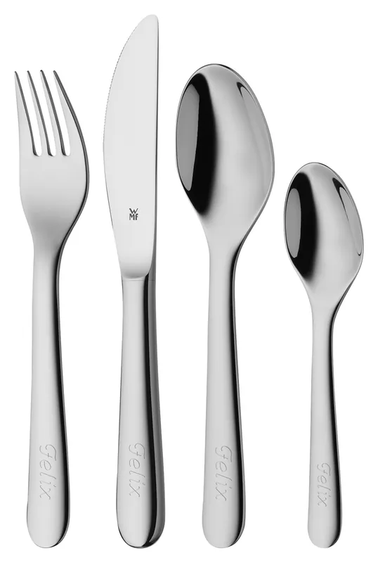 Kinderbesteck-Set 4-teilig GRAVUR Hochwertig