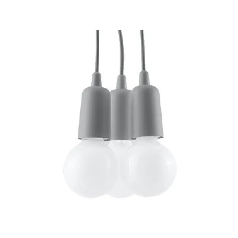 Exklusiv Sollux SL.0576 Pendelleuchte DIEGO 3 grau