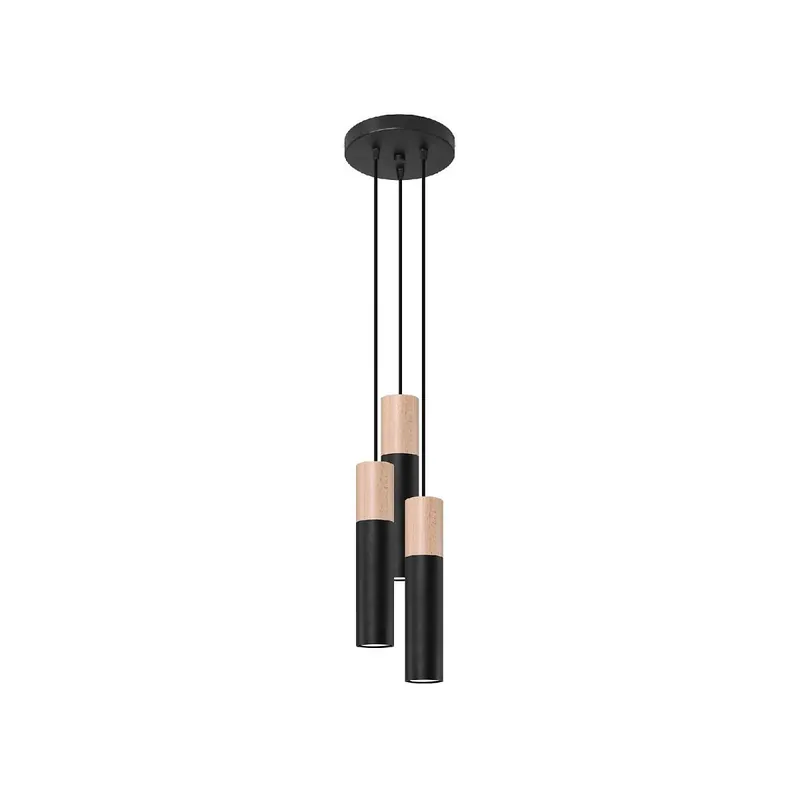 Sollux SL.1014 Pendelleuchte PABLO 3P schwarz Mengenrabatt