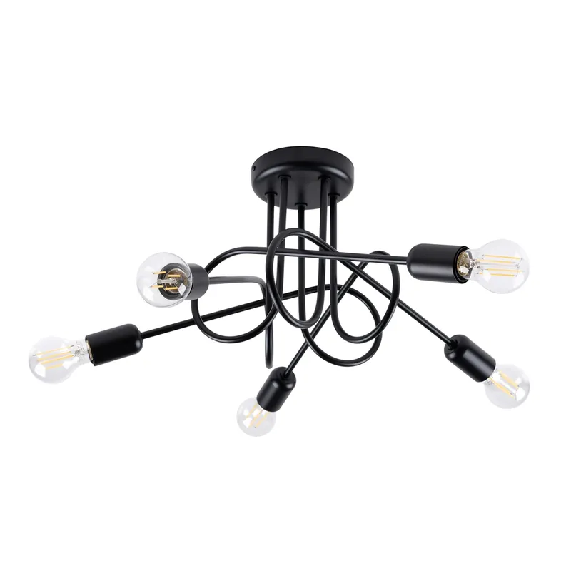 Sollux SL.1435 Kronleuchter LOOP 5 schwarz Heißes Angebot