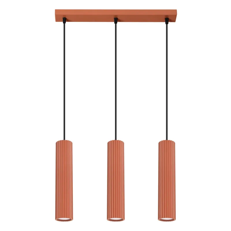 Sollux SL.1632 Pendelleuchte KARBON 3L roter Ocker Exklusiv