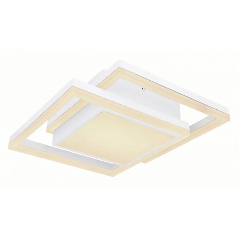 Neu Im Sortiment Squares Deckenleuchte Metall Weiß, Led
