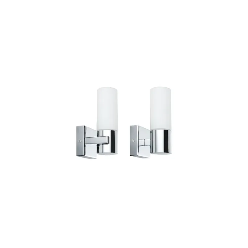 Spiegelleuchte Gemini IP44 E14 230V max. 2x20W dimmbar Chrom Satin Schneller Versand