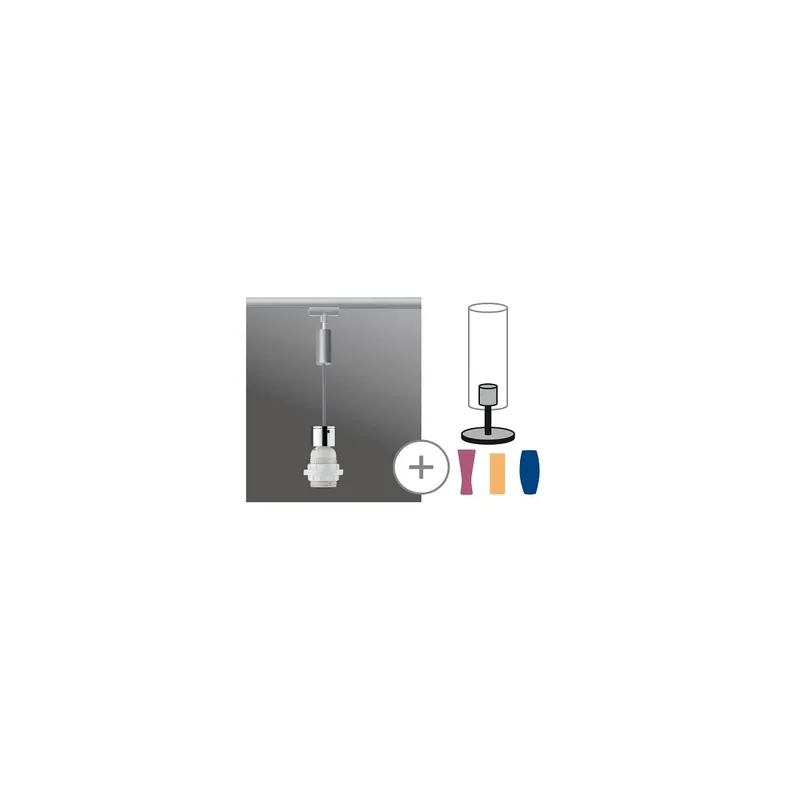 URail Pendel 2Easy E27 max. 20W dimmbar 230V Chrom matt Chrom Preiswert