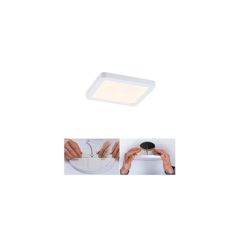 Echt VariFit LED Einbaupanel Areo IP44 eckig 118x118mm 3000K Weiß