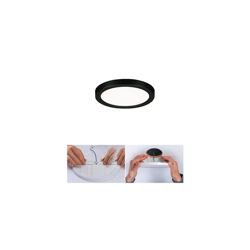Nur Heute VariFit LED Einbaupanel Areo IP44 rund 118mm 4000K Schwarz