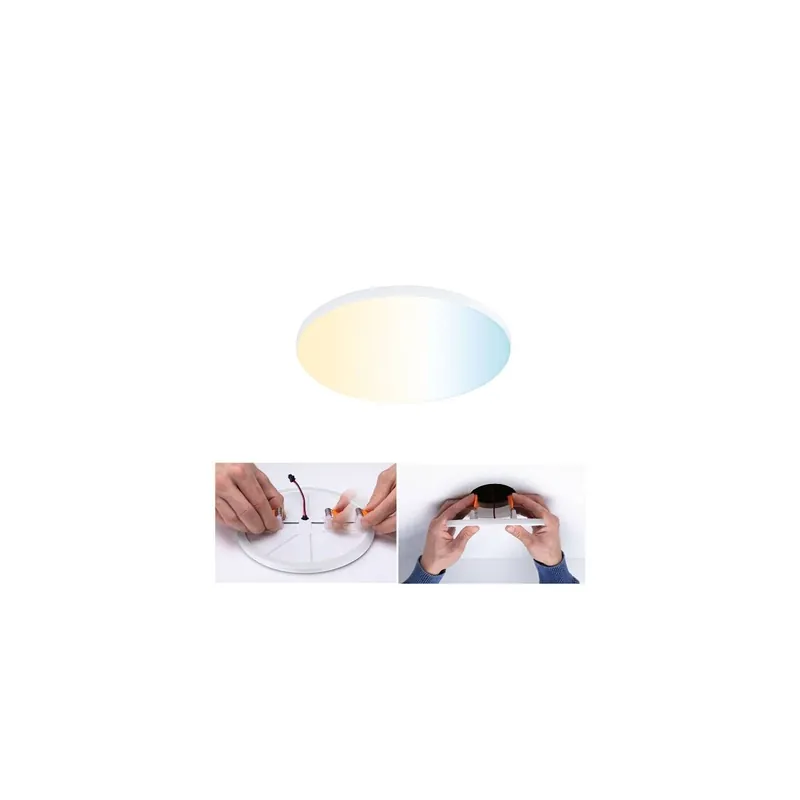 VariFit LED Einbaupanel Smart Home Zigbee Veluna Edge IP44 rund 160mm 1000lm Tunable White Weiß dimmbar Zertifiziert