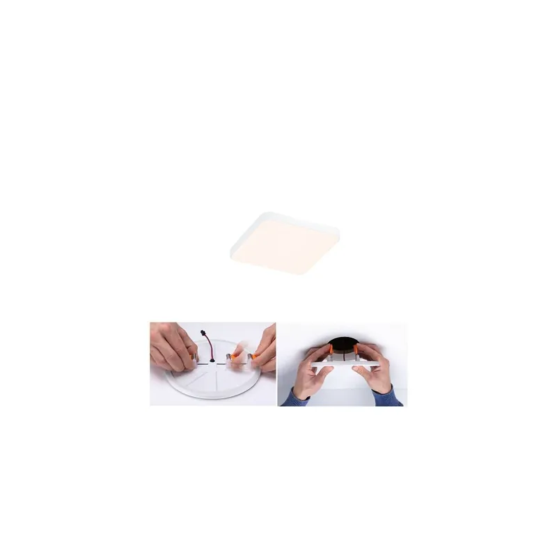 Saisonangebot VariFit LED Einbaupanel Veluna Edge IP44 eckig 90x90mm 450lm 3000K Weiß dimmbar