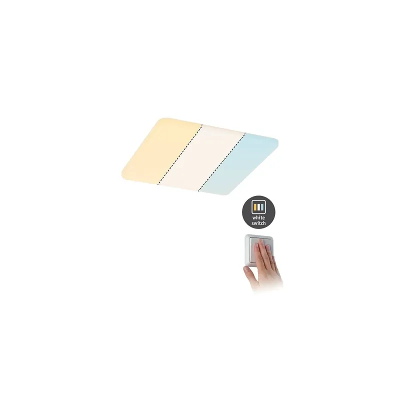 VariFit LED Einbaupanel Veluna IP44 eckig 185x185mm White Switch Transparent Mengenrabatt