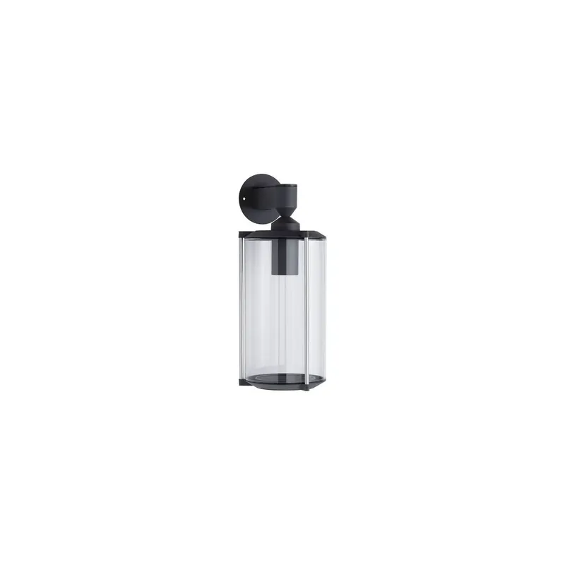 Außenwandleuchte Klassik IP44 rund 160mm max. 60W 230V Grau Glas Billig