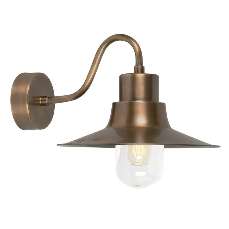 Elstead Lighting Wandleuchte Sheldon 1xE27 Altmessing H:24cm L:39cm B:29,5cm IP44 IP44 Kostenfreie Lieferung