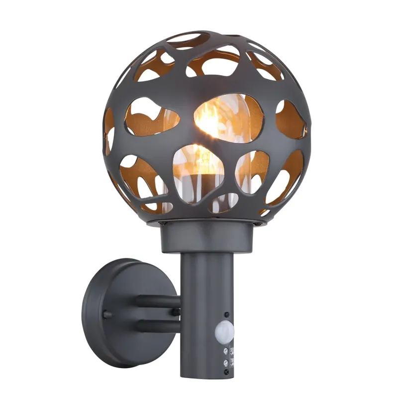 Hilario Außenleuchte Edelstahl Anthrazit, 1X E27 Led Versand Am Gleichen Tag