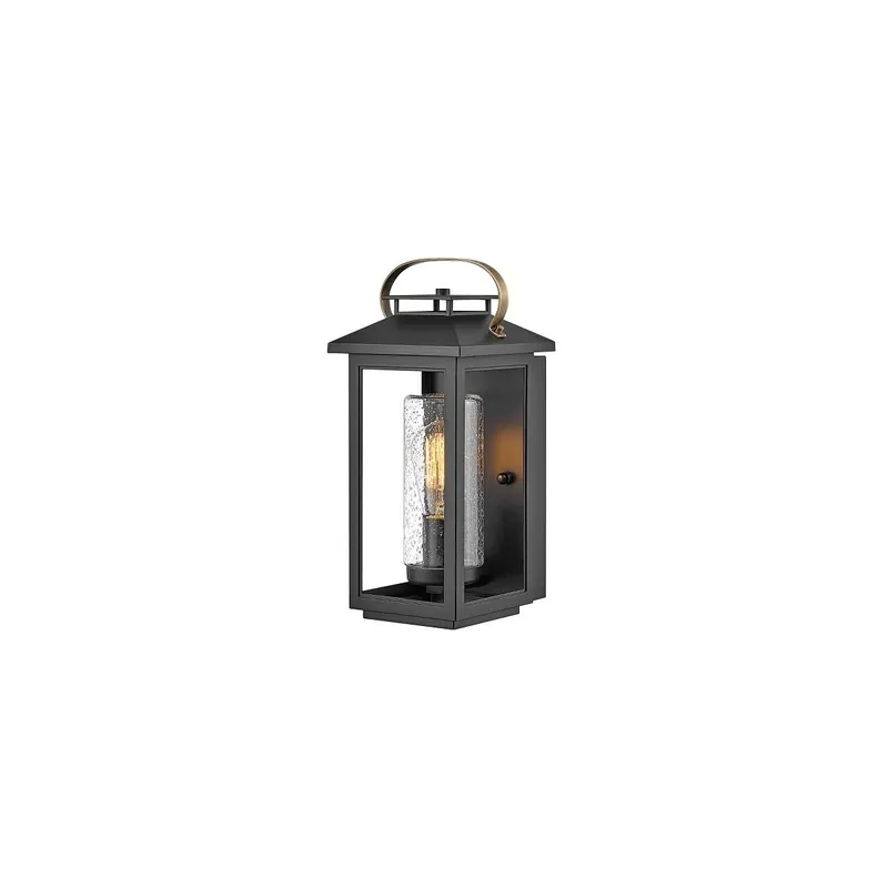 Super-Preis Kleine Atwater-Wandlaterne mit 1 Licht, Schwarz