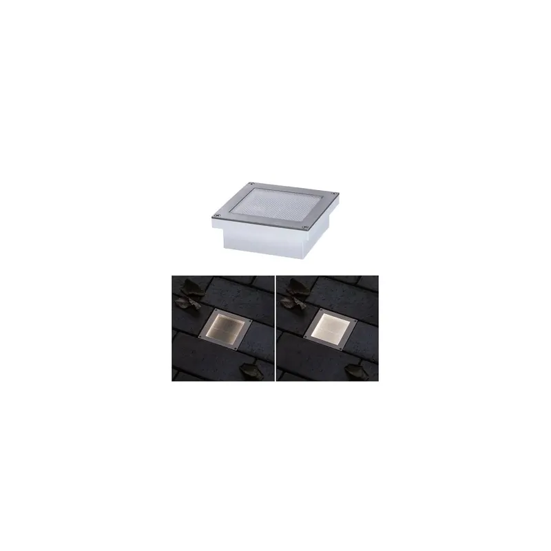 Günstig LED Bodeneinbauleuchte Brick Bewegungsmelder IP67 100x100mm 3000K 0,8W 25lm 230V Alu Grau Metall Edelstahl