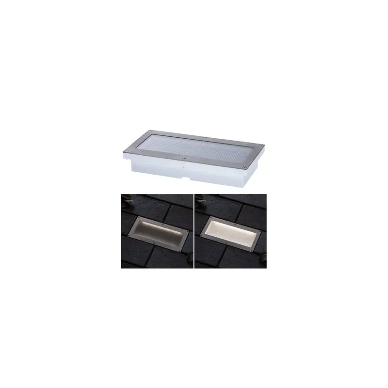 LED Bodeneinbauleuchte Brick Bewegungsmelder IP67 200x100mm 3000K 1,6W 50lm 230V Alu Grau Metall Edelstahl Großhandel