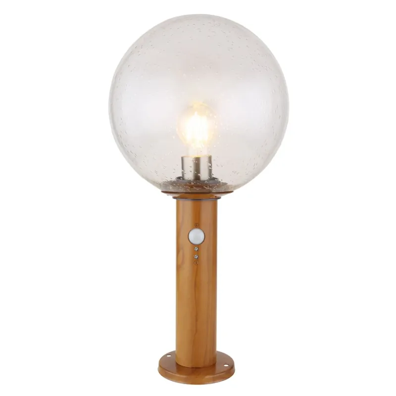 Premium Ossy Außenleuchte Aluminium Druckguss Holzoptik, 1X E27 Led