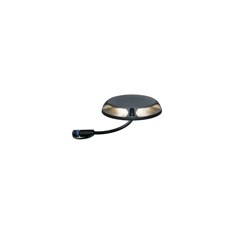 Plug & Shine LED Bodenaufbauleuchte Warmweiß Einzelspot Zweifacher Lichtaustritt, 180° IP67 3000K 2x3,3W Anthrazit Ab Werk