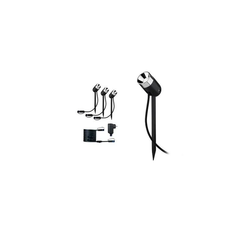 Preiswert Plug & Shine LED Gartenstrahler Pike Basisset IP65 3000K 3x2,2W 21VA Anthrazit