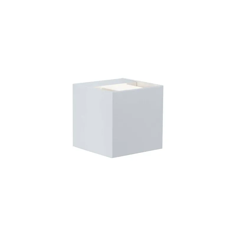 Markenware Special Line LED Außenwandleuchte Cybo IP65 eckig 80x80mm 2700K 2x3W 355lm / 355lm 230V Weiß Aluminium