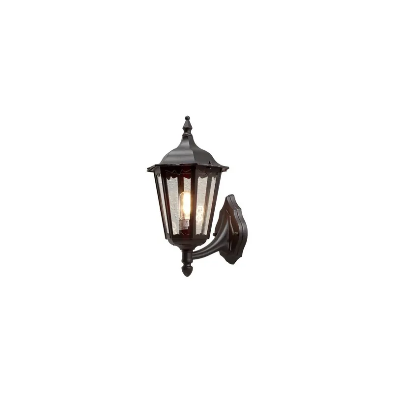 Wandleuchte Firenze matt schwarz, klares Glas Original