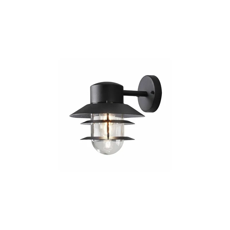 Wandleuchte Modena schwarz lackiert, klares Glas Mega-Angebot