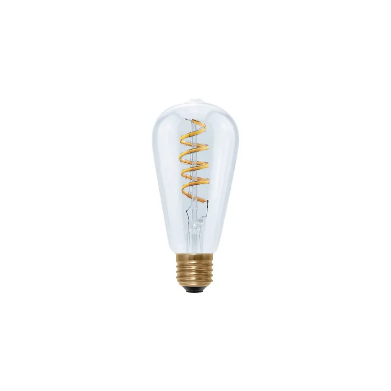 Gleich Bestellen E27 LED Rustika Curved Spirale klar warmweiß
