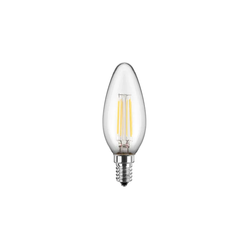 Garantierte Lieferung LED Kerzenform Ra90 4,5W (40W) E14 470lm WW Glas (klar)