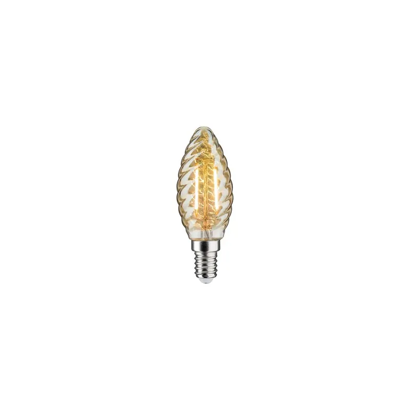 Vintage Edition Standard 230V LED Kerze E14 gedrehtes Glas 260lm 2,6W 2500K Gold Solange Der Vorrat Reicht