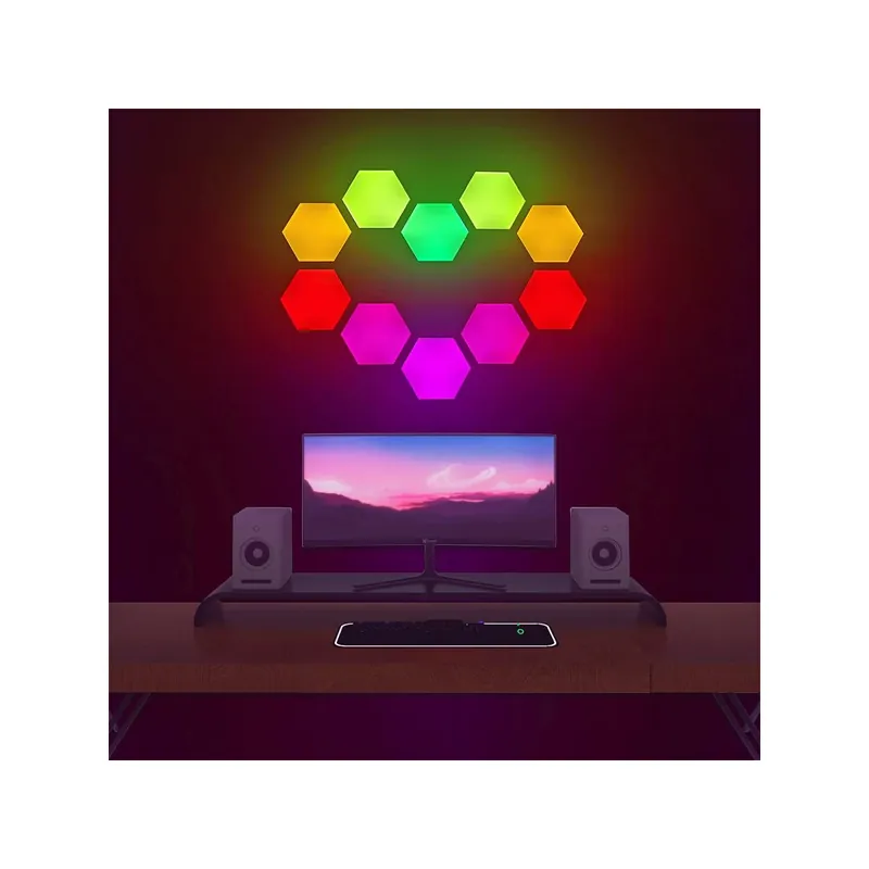 Weltweiter Versand LED Smart Hexagon Panel 10r Set