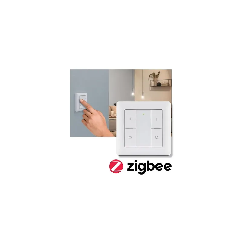 Wandschalter Smart Home Zigbee On/Off/Dimm Weiß Exklusiv