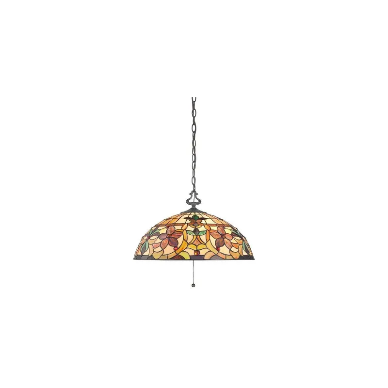 Kami Tiffany 3-Licht-Pendelleuchte mit 3 Lichtern Weltweiter Versand