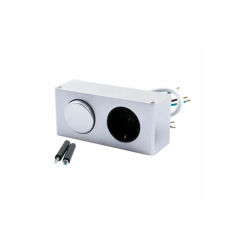 MINI BOX Aufbausteckdose IP20 230V AC Farbe Aluminium Heute Kaufen