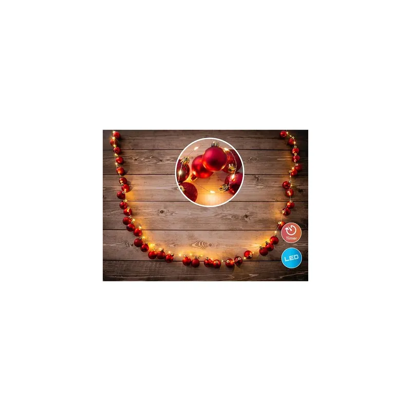 Direktkauf Näve LED-Outdoor-Weihnachtslichterkette l: 250cm rot