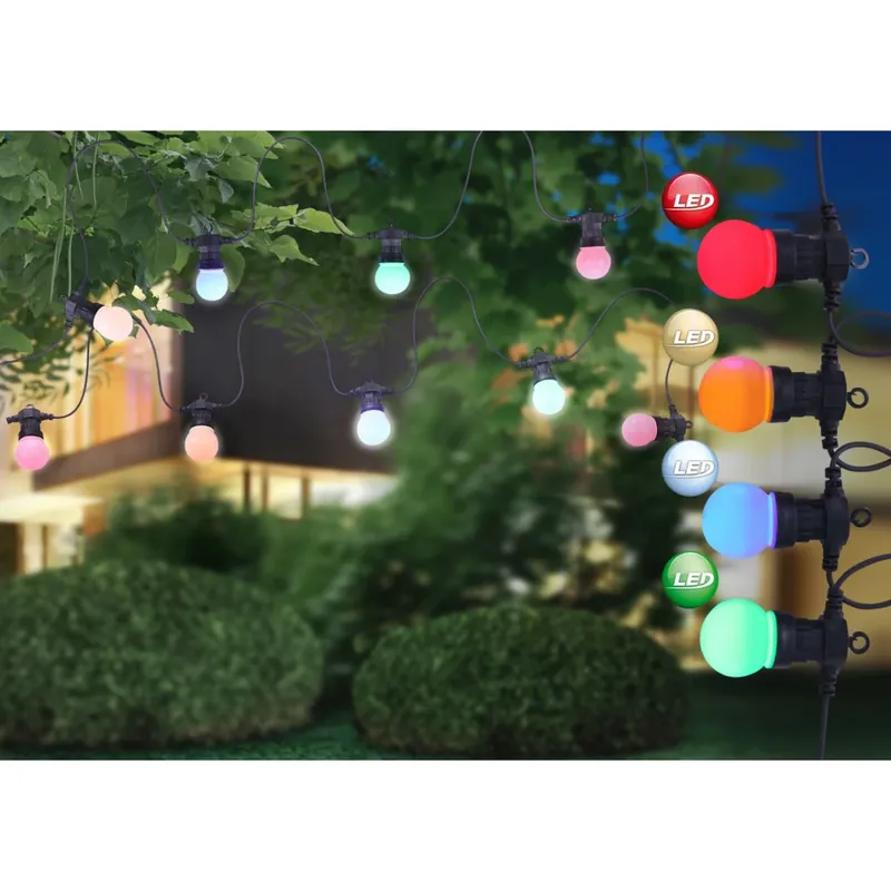 Weltweiter Versand Nirvana Led Lichterkette Kunststoff Schwarz, 10X Led