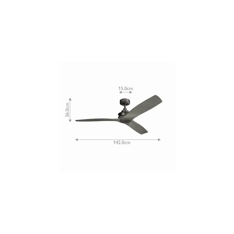 Neue Ware Ried - 56in / 142cm Fan - Anvil Iron