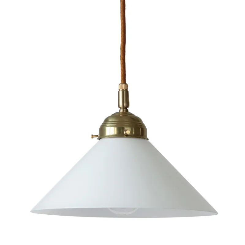 Klassische Messing-Pendelleuchte mit Kegelglas Top-Preis