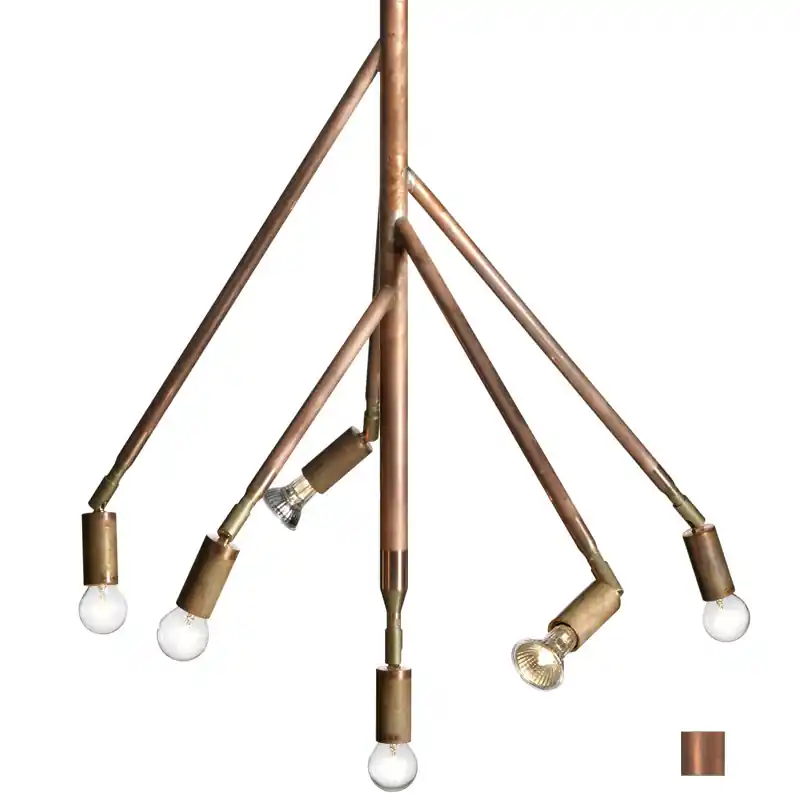 Premium Decken-Strahlerleuchte aus rohem Kupfer KVIST Ø 41/67/125 cm