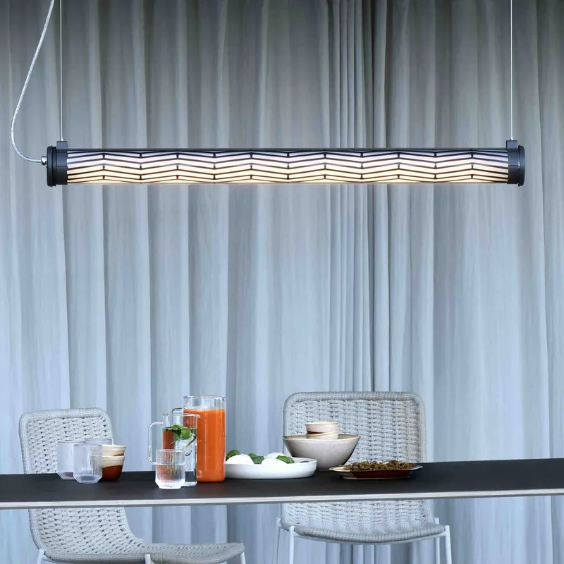 Nur Für Kurze Zeit Röhrenleuchte RIVOLI mit geometrischer Lochblende und IP68 (130 cm)