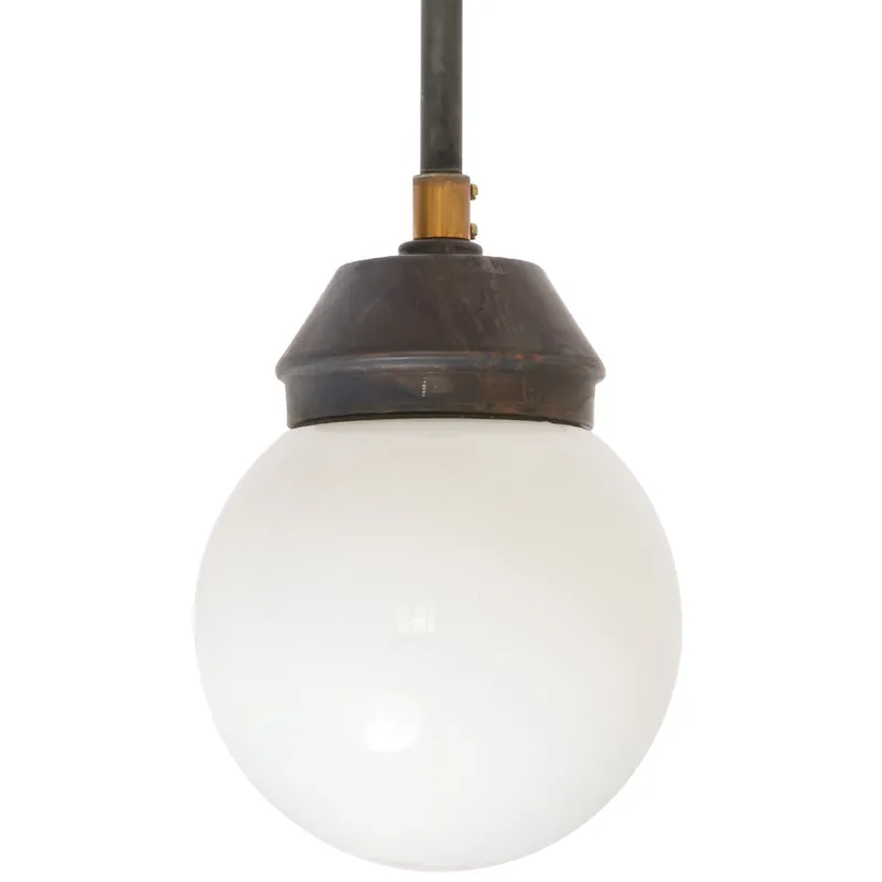 Neu BH KUGEL Minimalistische Stab-Pendelleuchte, Kupfer patiniert