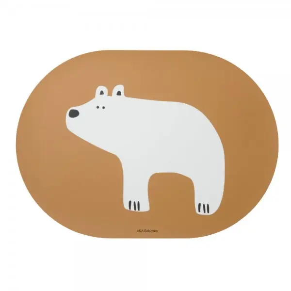 Ab Werk Asa Tischset Oval Buddies Bär Braun (46x33 cm)