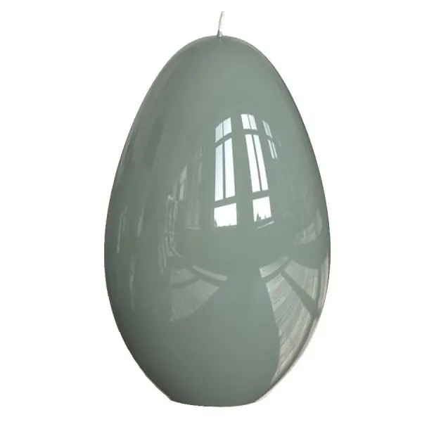 Engels Kerzen Eier-Kerze Gelackt Salbei (6x9cm) Geprüft