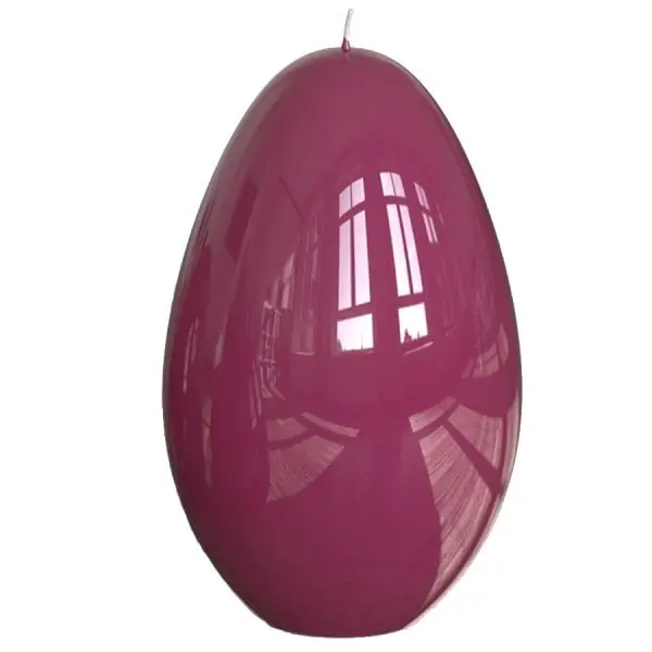 Kostenloser Versand Engels Kerzen Eier-Kerze Gelackt Merlot (8x12cm)