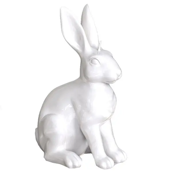 Engels Kerzen Objektkerze Hase Weiß Gelackt (20cm) Top-Seller