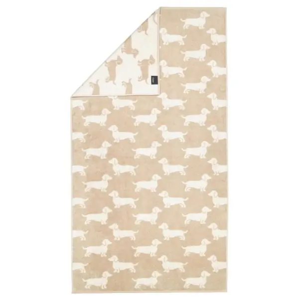 Jetzt Zugreifen Cawö Duschtuch We love Dogs Dackel Natur Beige (80x150cm)