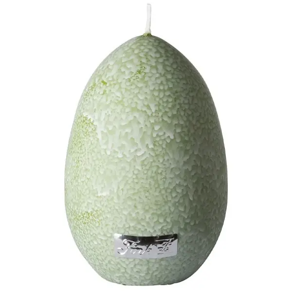 Preiswert Fink Stumpenkerze Eikerze Ei Krakelee Grün Weiß (12cm)