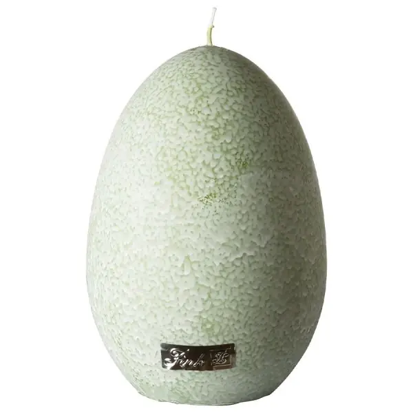 Fink Stumpenkerze Eikerze Ei Krakelee Grün Weiß (14cm) Angebot