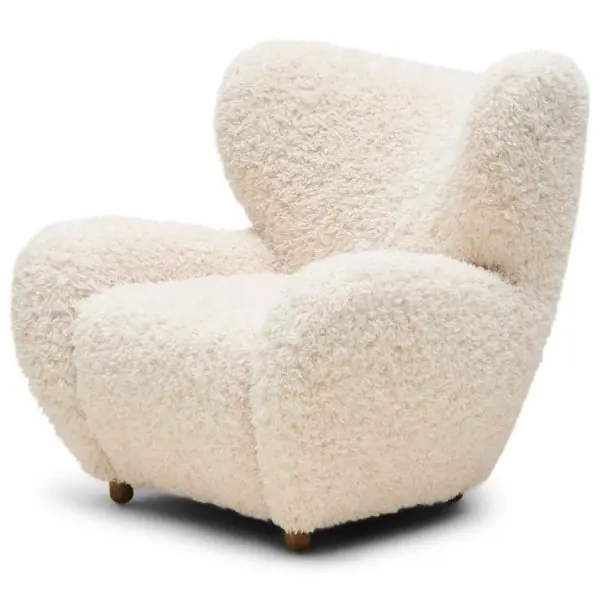 Expressversand Riviera Maison Sessel Courchevel Wing Chair White Lion