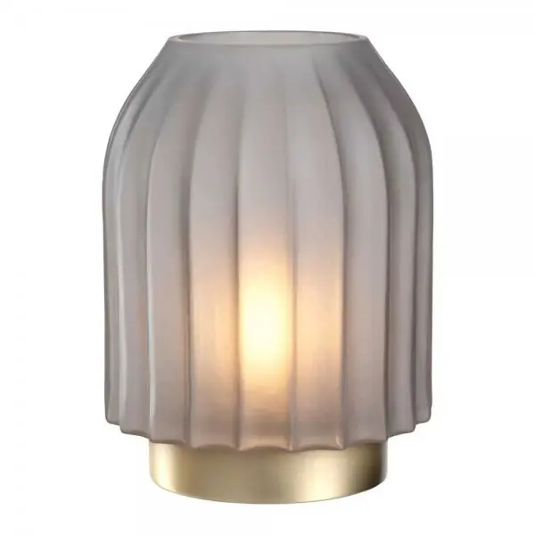 Meistverkauft Leonardo Leuchtobjekt LED Lampe Grau satiniert (24cm)