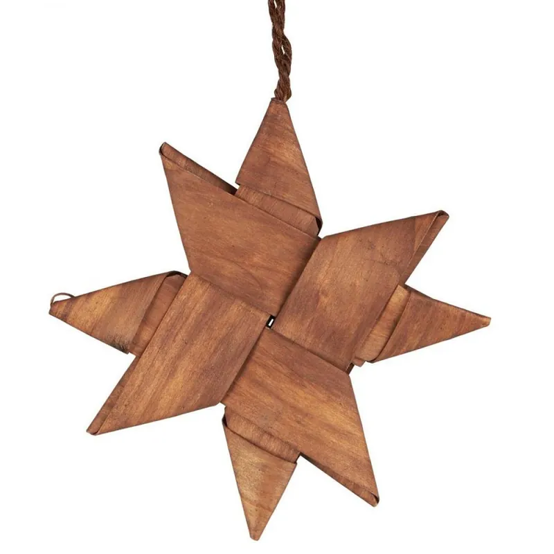 Billig Ib Laursen Christbaumschmuck Stern aus Spanholz (12,5cm)