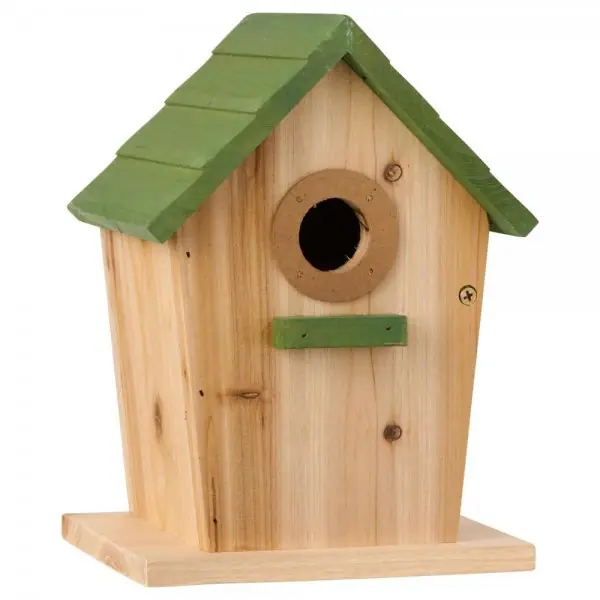 Heißes Angebot Ib Laursen Vogelhaus Natur mit Grünem Akzenten